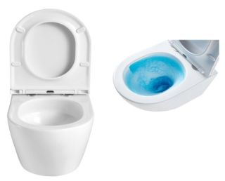 Подвесной унитаз Azario Grado AZ-0046-UQ3 безободковый с быстросъемным сидением микролифт белый