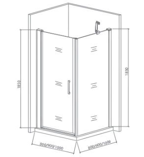 Душевой уголок Good Door Pandora CR80 80x80 стекло прозрачное