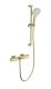 Смеситель для ванны с душевым гарнитуром Wonzon & Woghand Plate WW-C2017-A-BG с термостатом брашированное золото