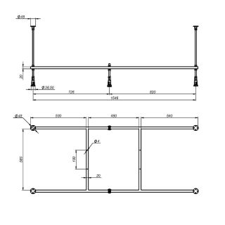Каркас для ванны Am.Pm W00A-165-070W-R 165 см