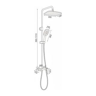 Душевая система Maretti Torino-GR TR21RYN323, графит