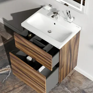 Тумба под раковину Am.Pm Gem M90FSX0602HF напольная на ножках орех 60 см