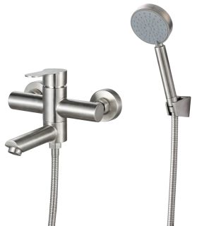 Смеситель для ванны с душем РМС SUS124-009E нержавеющая сталь
