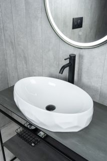 Раковина Gid 9030wx 51241 накладная белая 60x40x15