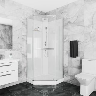 Душевая кабина Cerutti SPA Chika CHIKA901T без крыши 90x90см хром