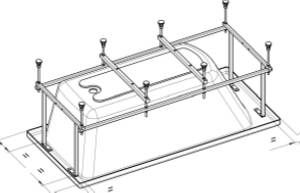 Монтажный комплект к акриловой ванне Santek Касабланка XL 180х80 1WH302483