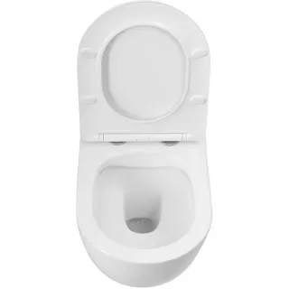 Унитаз подвесной ArtMax Bianchi AM9311CHR безободковый с сиденьем микролифт белый