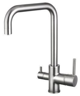 Смеситель для кухни Shevanik S228L с подключением фильтра сатин