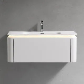 Тумба с раковиной Black&White Universe 9251100 110 см молочный белый матовый