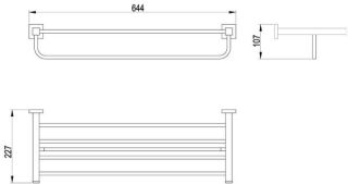 Полка для полотенец Timo Selene хром 10058/00