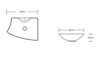 Раковина Cerutti SPA CR7054 50см белый