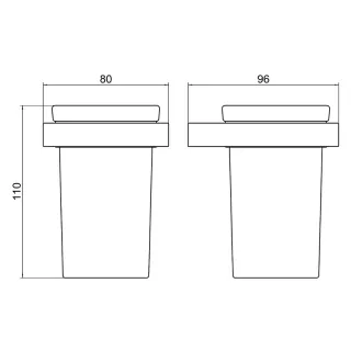 Стакан Timo Petruma 15233/18 чёрное золото