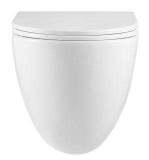 Подвесной унитаз Lemark Glazer 9614003 безободковый с сиденьем микролифт белый глянец