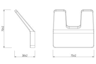 Крючок двойной Lemark Smooth Line 9712005 чёрный матовый