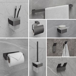 Держатель для туалетной бумаги Lemark Smooth Line 9726009 графит