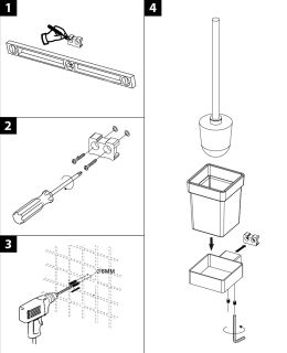 Ёршик для унитаза Lemark Smooth Line 9762020 с держателем чёрный матовый
