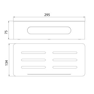 Полка для душа Lemark Shelf line 9771043 хром/графит