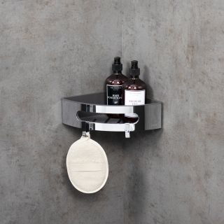 Полка для душа угловая Lemark Shelf line 9771046 хром/графит