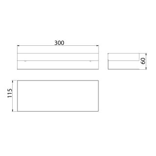 Полка для душа Lemark Shelf line 9771049 хром