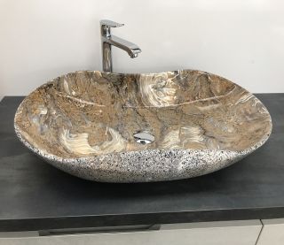 Раковина  CeramaLux 503 коричневая 66 см