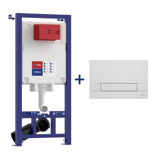 Инсталляция для подвесного унитаза Lemark Peneda 9880110 с кнопкой смыва Bit хром глянец