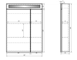 Dreja Шкаф зеркальный Uni 60