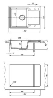 Кухонная мойка Lemark Imandra 640 9910024 шампань