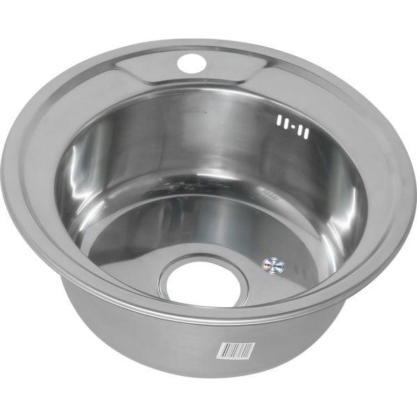 Мойка 490P Melana 0,8/180 хром с сифоном (250/2 *17)