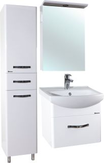 Зеркало-шкаф с подсветкой Bellezza Анкона 50см белый 00000006257