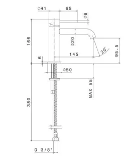 Смеситель для раковины Kerama Marazzi Eterna 69612XKM.59.067 брашированная медь