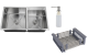 Кухонная мойка РМС MR-7843 с корзиной и дозатором нержавеющая сталь