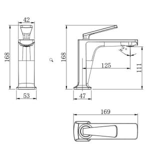 Смеситель для раковины Kohr NOAN 1LN170100DB-0000A чёрный