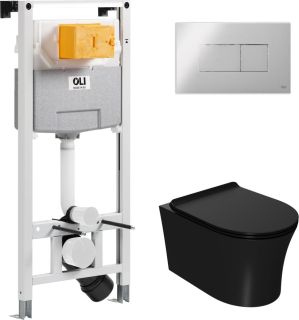 Комплект унитаза с инсталляцией Point Вега 879235pKA02+PN41711BM с сиденьем Микролифт