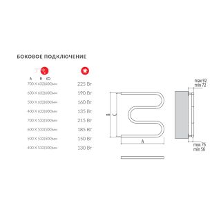 Полотенцесушитель водяной Terminus М-образный (1") 500x600