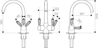 Смеситель для кухни Omoikiri Okinawa-АB