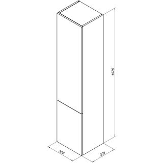 Шкаф-пенал для ванной Aquanet Алвита 35 белый