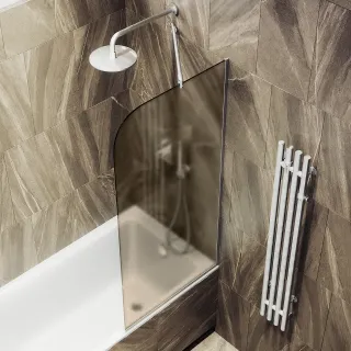 Шторка на ванну MaybahGlass MGV-75-5у 70см хром матовый