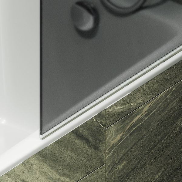 Шторка на ванну MaybahGlass MGV-792-6 80см чёрный