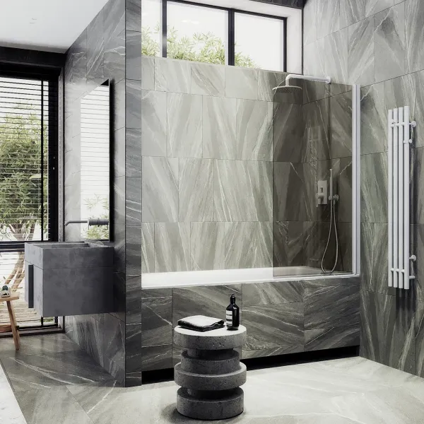 Шторка на ванну MaybahGlass MGV-622-1 80см белый