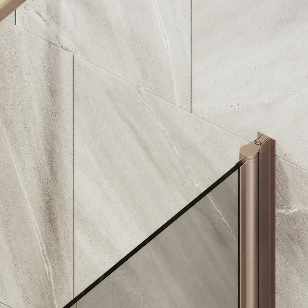 Шторка на ванну MaybahGlass MGV-616-2 70см бронза