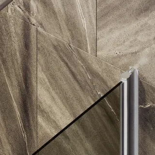 Шторка на ванну MaybahGlass MGV-601-5 40см хром матовый