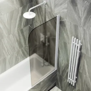 Шторка на ванну MaybahGlass MGV-607-1 50см белый