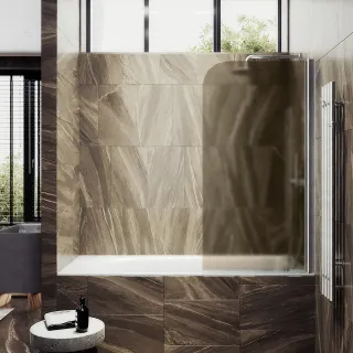 Шторка на ванну MaybahGlass MGV-607-5 50см хром матовый