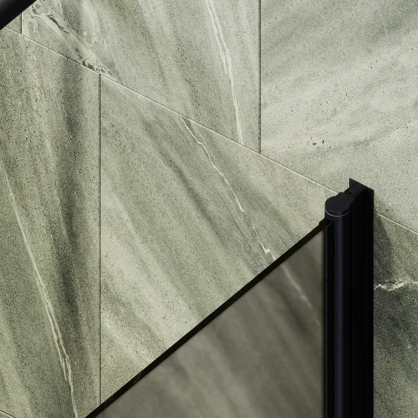 Шторка на ванну MaybahGlass MGV-625-6 80см чёрный