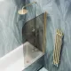 Шторка на ванну MaybahGlass MGV-607-3 50см золото