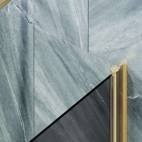 Шторка на ванну MaybahGlass MGV-623-3 80см золото