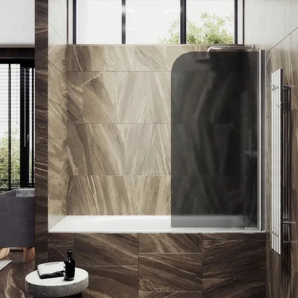 Шторка на ванну MaybahGlass MGV-609-5 50см хром матовый