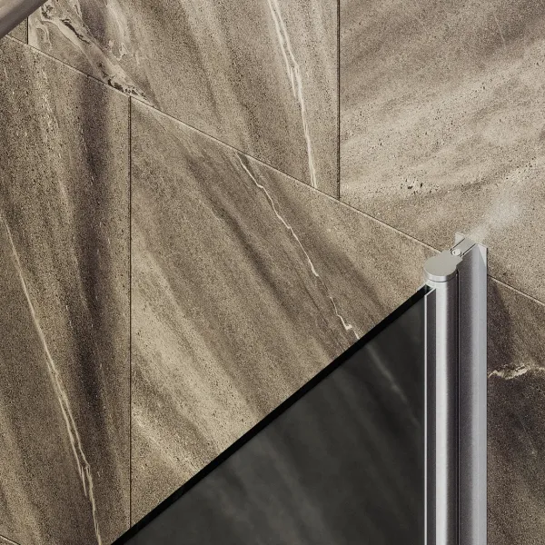 Шторка на ванну MaybahGlass MGV-624-5 80см хром матовый