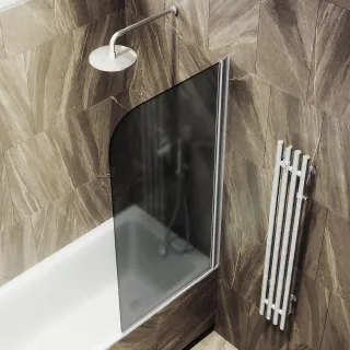 Шторка на ванну MaybahGlass MGV-614-5 60см хром матовый