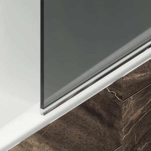 Шторка на ванну MaybahGlass MGV-609-5 50см хром матовый